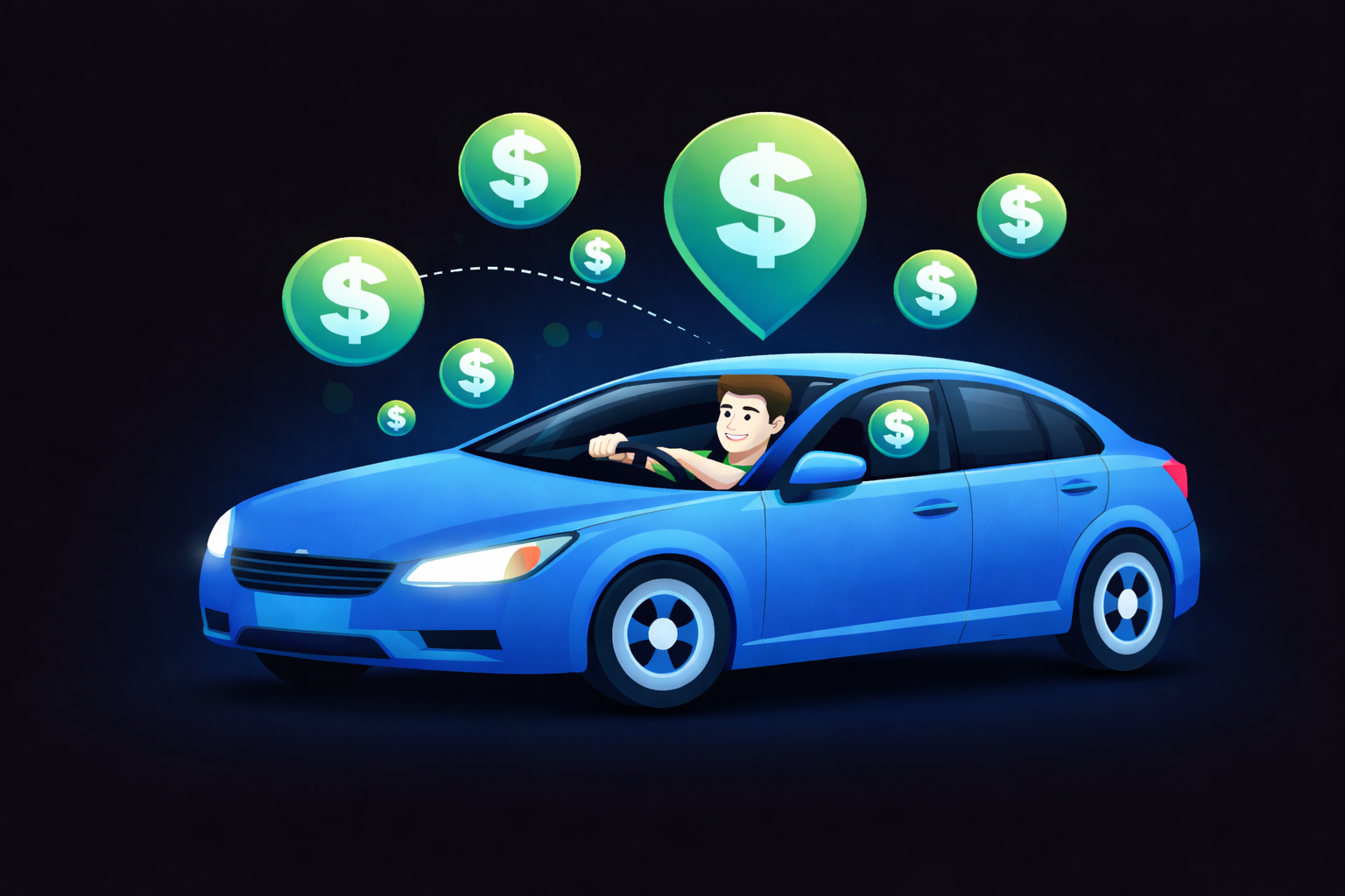 Pick N Drop driver platform showing flexible hours, transparent payouts, and trip tracking